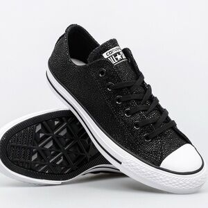 Converse Black Glitter Sneakers